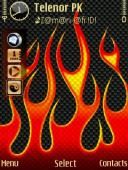 Тема на телефон Flames Red Black title=