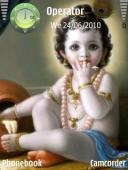 Тема на телефон Baby Krishna title=