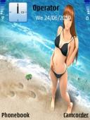 Тема на телефон Girl On Beach